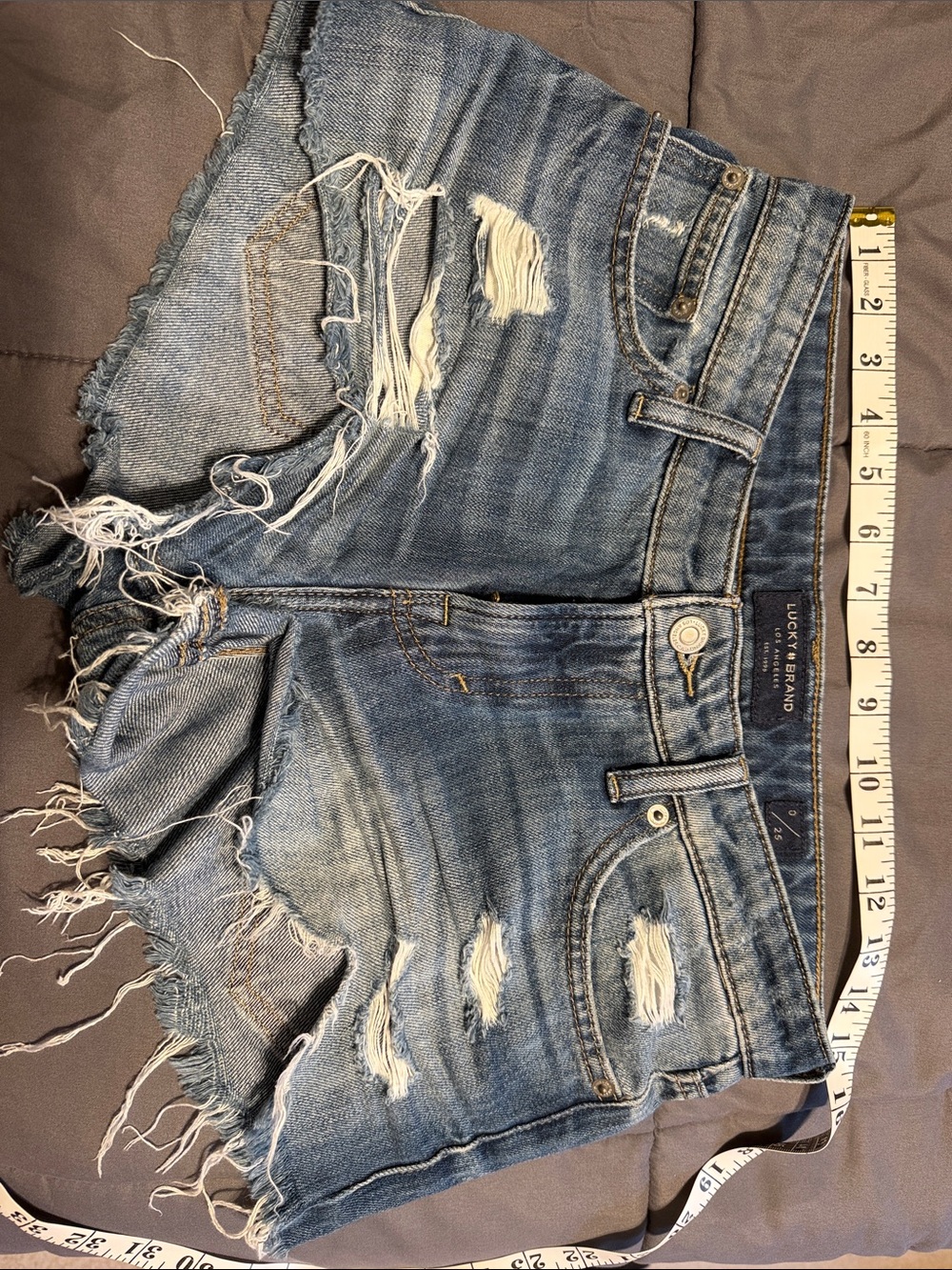 Lucky Brand Blue Distressed Denim Cutoff Shorts